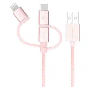 momax DX1P ONELINK 3-in-1 Charging Cable 1.0m (Pink)