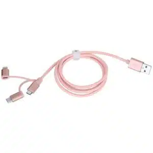 Alternative view of momax DX1P ONELINK 3-in-1 Charging Cable 1.0m (Pink)