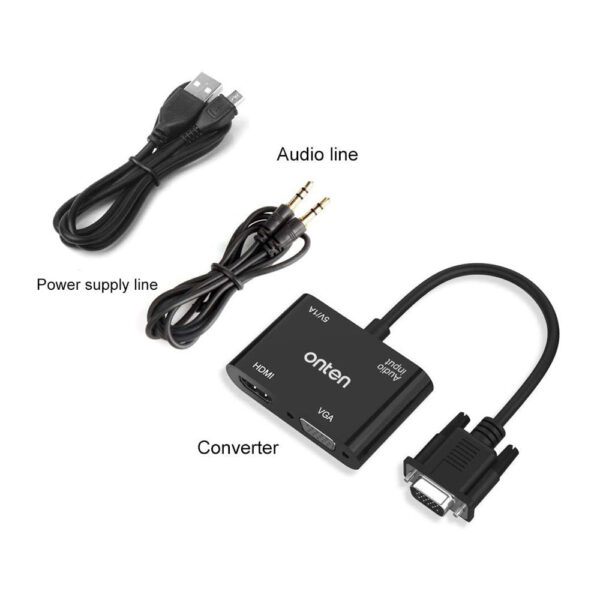 ONTEN OTN 5138HV VGA To HDMI VGA Adapter With Audio 1