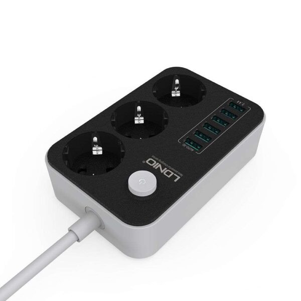 LDNIO SE3631 3Ports + 6USB Ports 3.4A Power Strip - Image 3