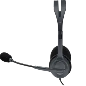 Open Box Logitech® H111 3.5mm Wired Stereo Headset 981-000593 (Black) - Image 2