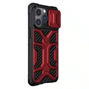 Alternative view of iPhone13Pro- Nillkin Adventurer Case -Maga Red