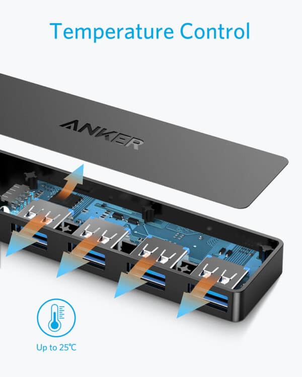 Anker 4 Port Ultra Slim USB3.0 Data HUB A7516016 Black 4