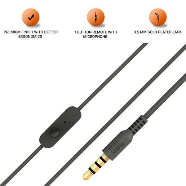 JBL C200SI Wired Earphone -Black - Image 3