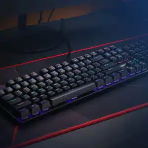 Alternative view of REDRAGON VALHEIM Blue SW Rainbow Mechanical Gaming Keyboard K608-R