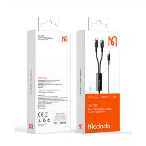 Alternative view of Mcdodo CA-7470 2-in-1 PD 100W Type-C to Dual Type-C Fast Charging Cable 1.2m (Black)