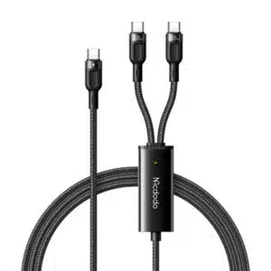 Mcdodo CA-7470 2-in-1 PD 100W Type-C to Dual Type-C Fast Charging Cable 1.2m (Black)
