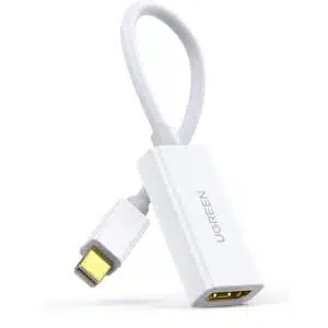 UGREEN 10460 MD112 Mini DisplayPort(Mini DP)/M to HDMI/F Converter 1080p (White)