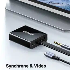 Alternative view of UGREEN 40248 MM103 HDMI to VGA Converter with Audio (Black)
