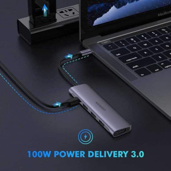 UGREEN 50209 CM136 USB C 5 in 1 Multifunctional Adapter Grey 4