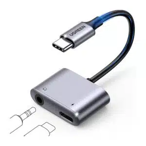 UGREEN 60164 CM231 USB-C to 3.5mm Audio Adapter with Power Supply (Space Grey)