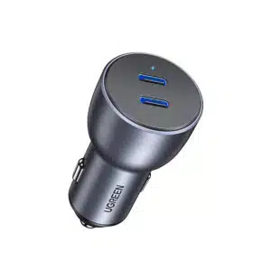 Alternative view of UGREEN 70594 CD213 50W Dual USB-C PD Fast Car Charger (Space Grey)