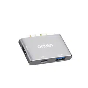 Alternative view of Onten OTN-9177S Dual USB-C to HDTV Converter with USB 3.0 and PD Charging