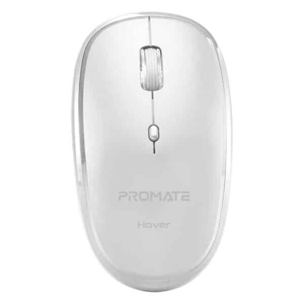 PROMATE Hover Sleek Precision Tracking Ergonomic Wireless Mouse -White