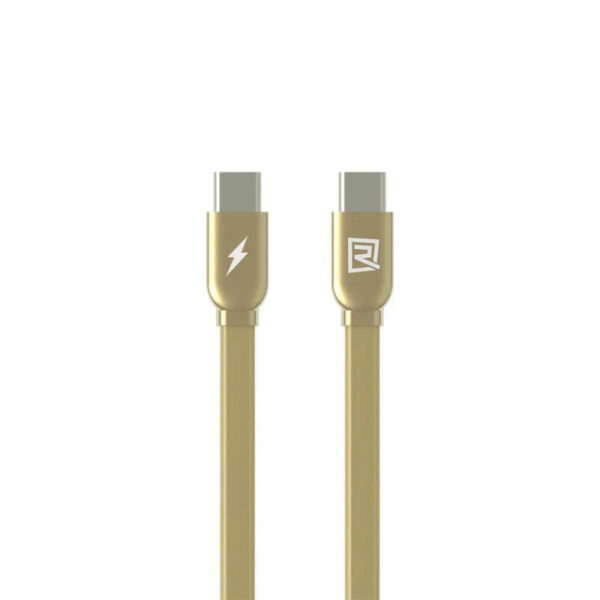 REMAX RC 046a USB C to USB C 1.0m Data Cable Gold 1 1