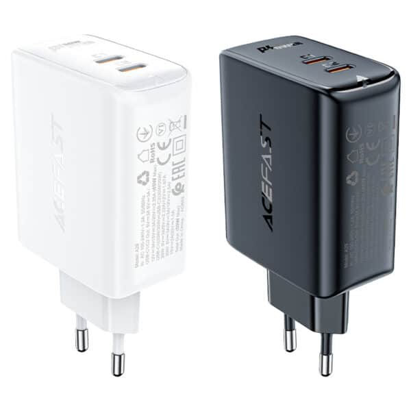 acefast a29 pd50w gan dual usbc port wall charger eu colors