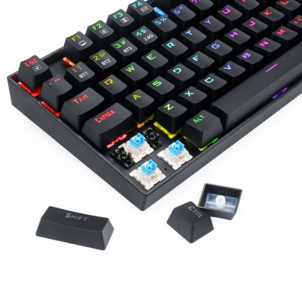 REDRAGON KUMARA PRO BLUE SW WIRELESS RGB MECHANICAL GAMING KEYBOARD K552P KBS 4