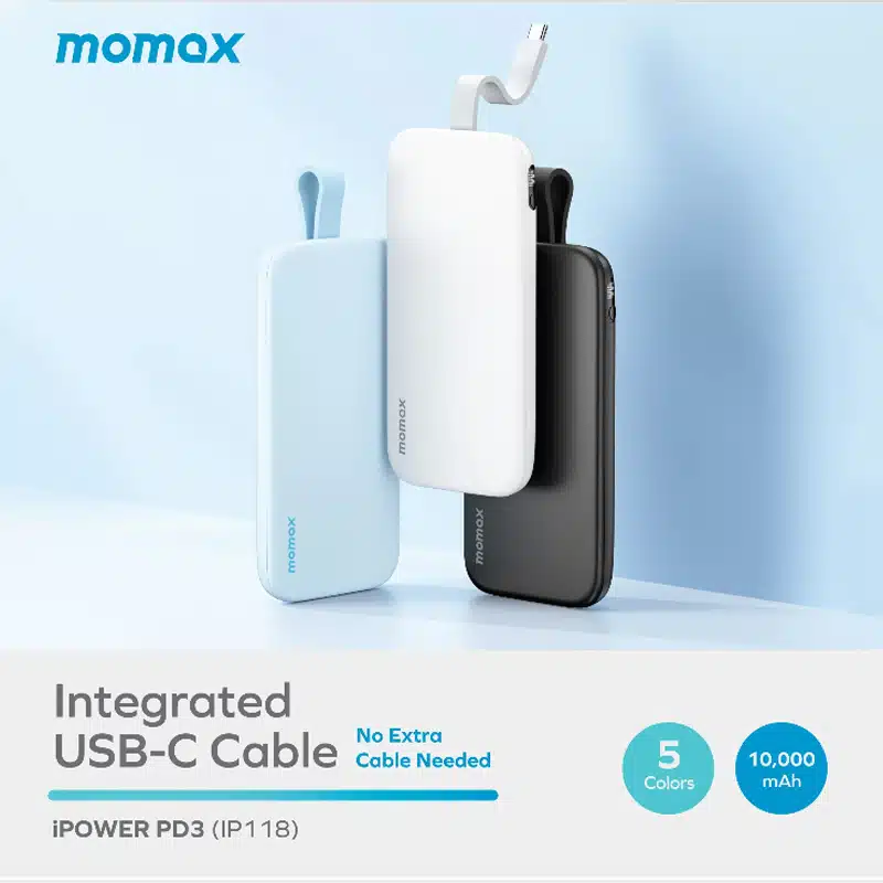 momax IP118W iPower PD3 10000mAh 22.5W Battery Pack (White) - Image 8