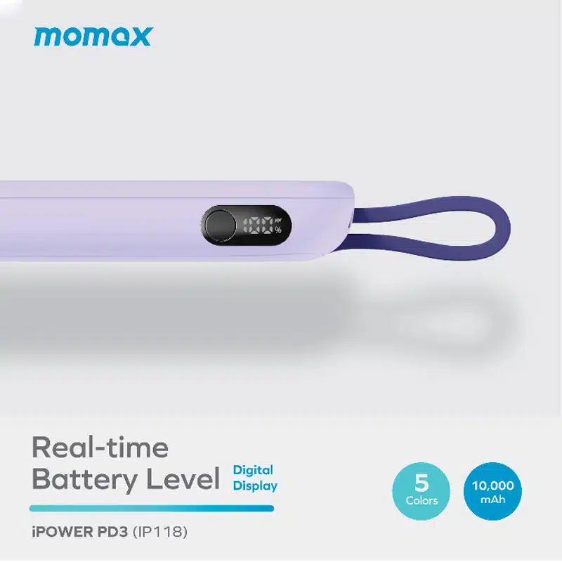 momax IP118W iPower PD3 10000mAh 22.5W Battery Pack (White) - Image 7