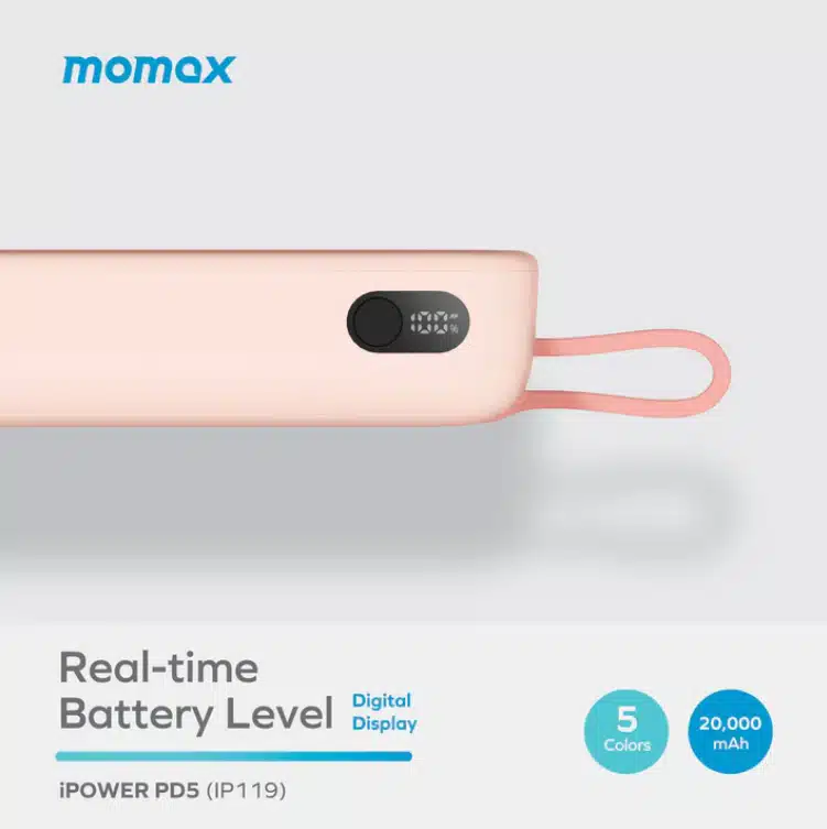 momax IP119W iPower PD5 20000mAh 22.5W Battery Pack (White) - Image 6