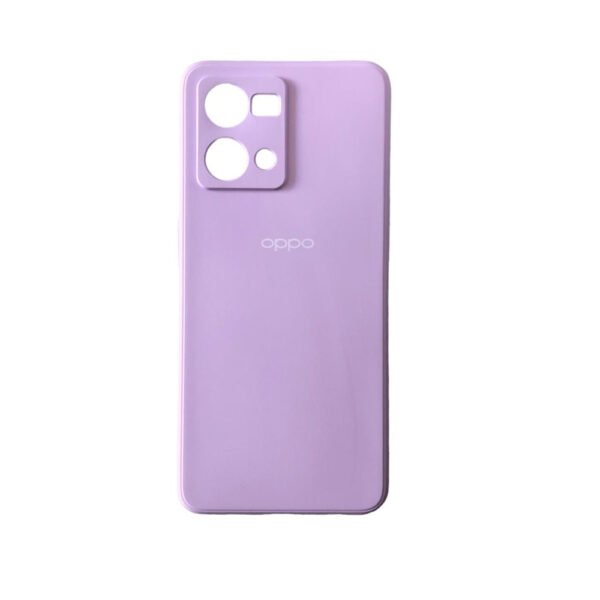 OPPO Reno7 Leather Silicone Back Cover Purple