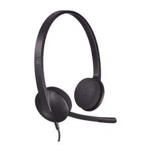 Alternative view of Logitech® H340 USB Wired Headset 981-000475 (Black)