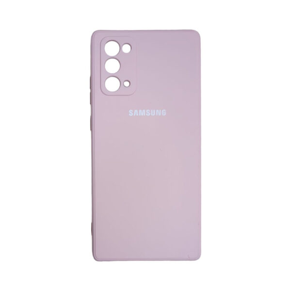 SAMSUNG Note20- Leather Silicone Back Cover -Pink