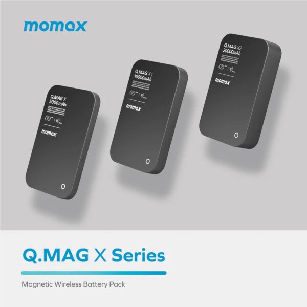 momax IP117D Q.MAG X1 10000mAh 15W Magnetic Wireless Battery Pack Black 5