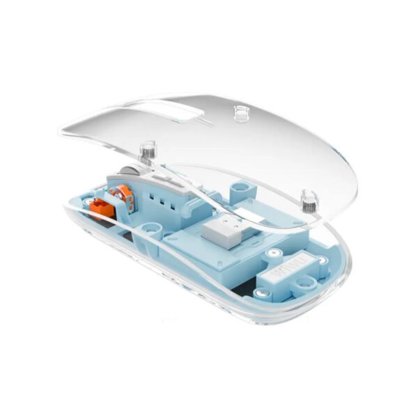 WiWU WM105 Crystal Magnetic Wireless & Bluetooth Mouse -Blue - Image 3