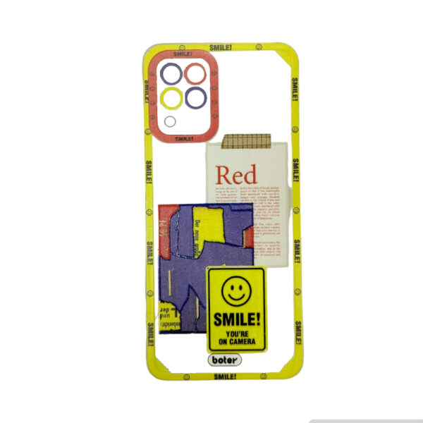 SAMSUNG A22 M22 M32 boter All Round Protection Back Case Yellow Smile