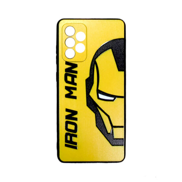 SAMSUNG A72 boter Color Back Case Iron Man Yellow