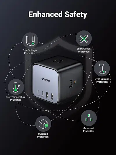 ugreen 65w usb c gan charging station 7 ports desktop charger 154050