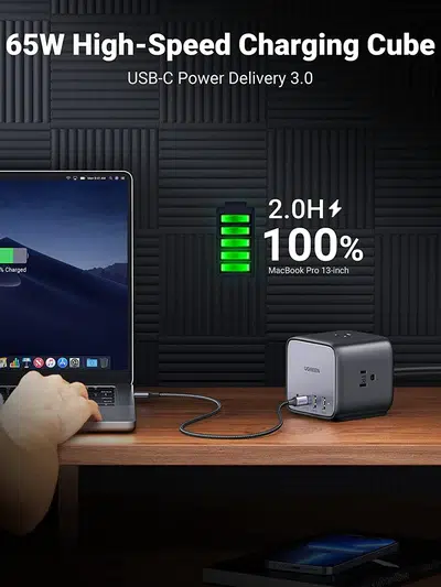 ugreen 65w usb c gan charging station 7 ports desktop charger 211292