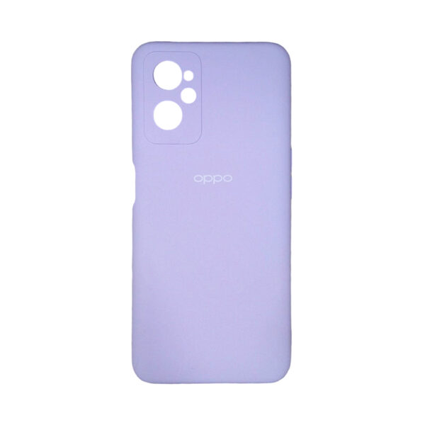 OPPO A96- Leather Silicone Back Cover -Purple