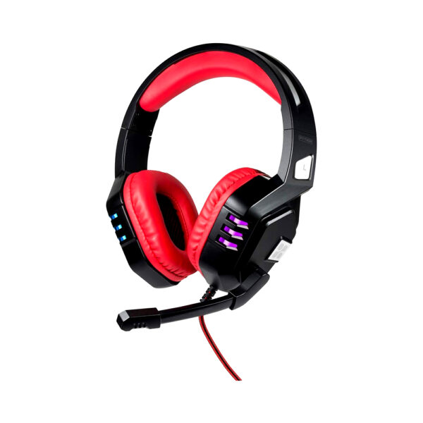 PROMATE Python High Performance Wired Gaming Headset with Extended Microphone -Red