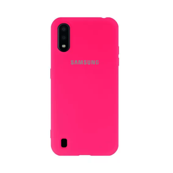 SAMSUNG A01 Silicone Colors Copy Back Case Pink