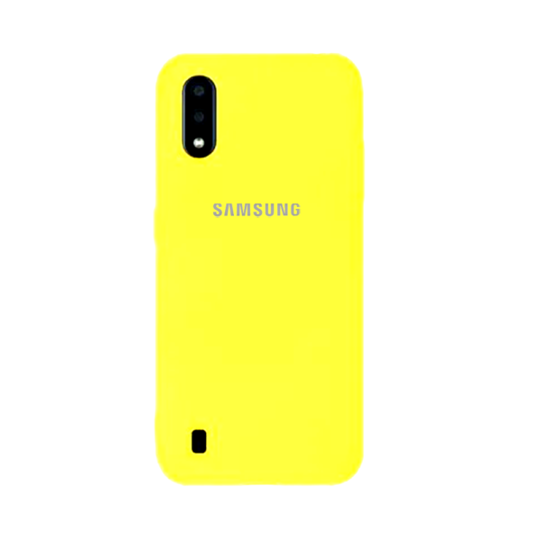 SAMSUNG A01 Silicone Colors Copy Back Case Yellow