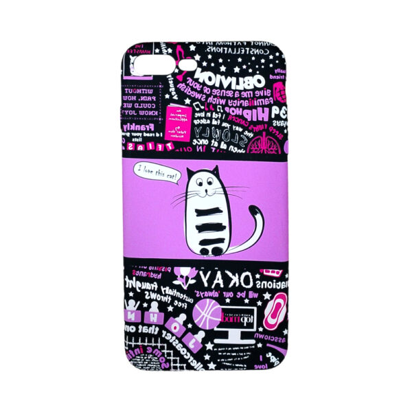 iPhone7Plus-/iPhone8Plus- UMKU TPU Back Case -I Love This Cat/Purple