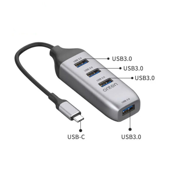 ONTEN OTN 95118U USB C to 4Ports USB3.0 HUB 2