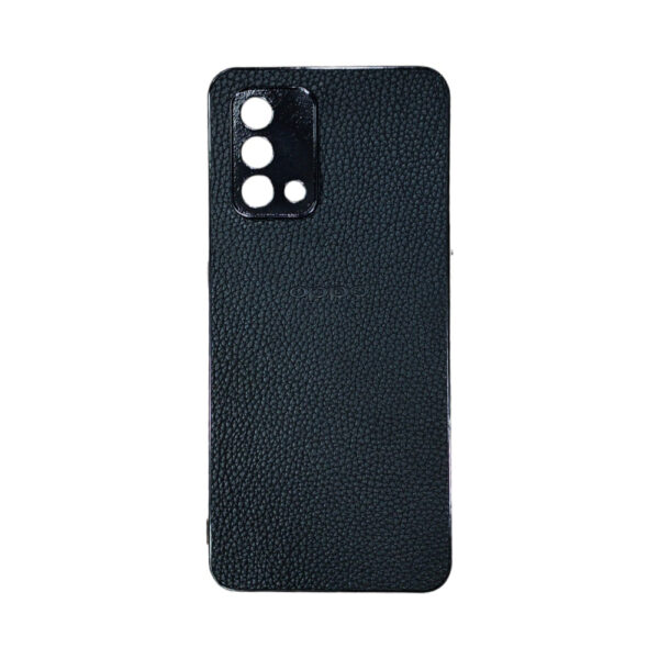 OPPO A74 Leather Copy Back Case black