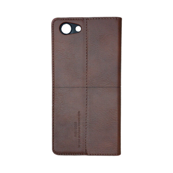 ⁦OPPO A83- RICH BOSS Flip Case -Brown⁩ - الصورة ⁦2⁩