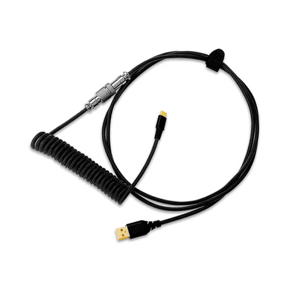 REDRAGON A115 USB C to USB A Coiled Cable for Keyboard Black