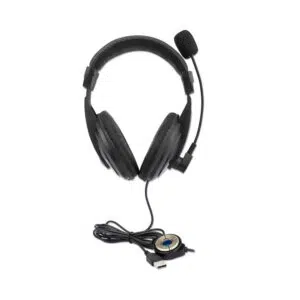 manhattan 179881 HP357 Stereo USB-A Headset -Black