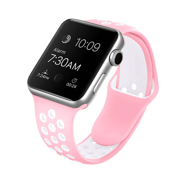 Apple Watch 38 40mm BIKSON Sport Band Pink White