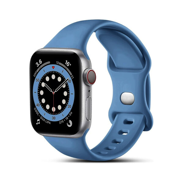 Apple Watch 42 49mm Fashion Rubber Strap Cerulean Blue