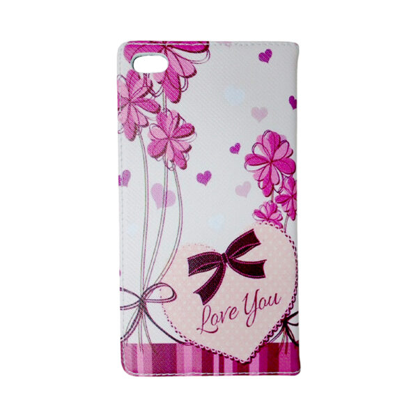 Lenovo TAB4-/7504X- 7inch Di-Lian Flip Case -Pink Flower - Image 2