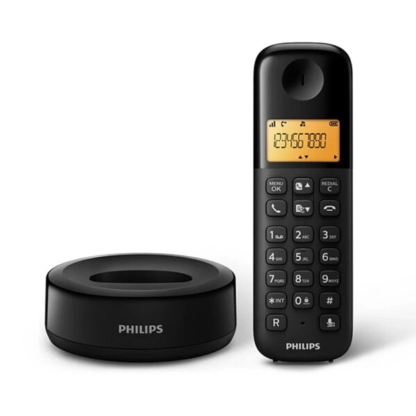 PHILIPS D1601B 63 Cordless Phone Black 4