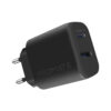 PROMATE Biplug 2 17W PD USB C USB A Wall Charger Black