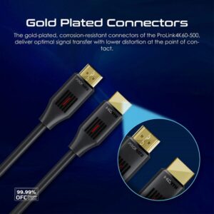 PROMATE ProLink4K60 500 4K 60Hz 18Gbps HDMI Audio Video Cable 5m Black 1