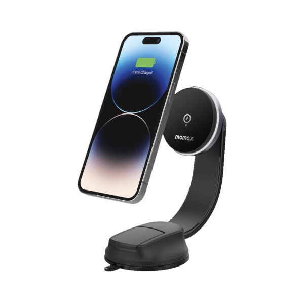 momax CM25B Q.MAG Mount5 15W Magnetic Wireless Charging Car Mount Black